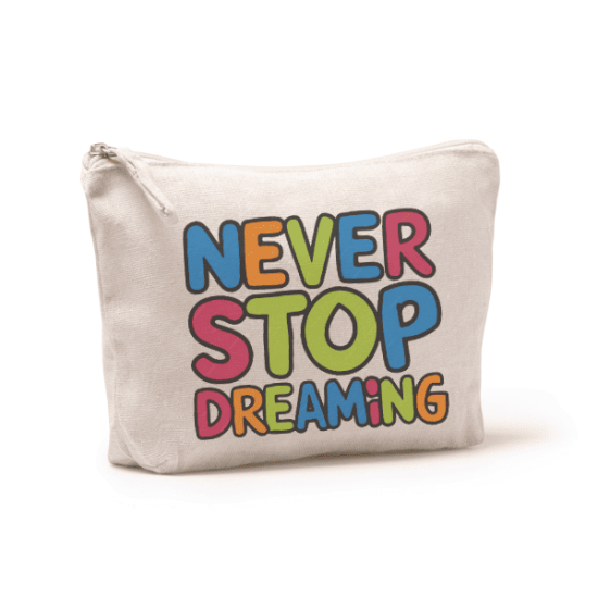 Υφασμάτινο Λινό Νεσεσέρ Sublimation 22x14cm Με Μπεζ Φερμουάρ,