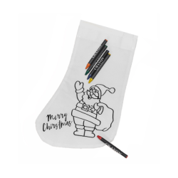 Χριστουγεννιάτικη Μπότα 20x30cm, Με Σχέδιο Και Κηρομπογιές Για Ζωγραφική