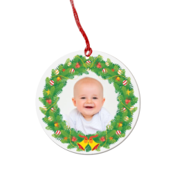 Στρογγυλό Μεταλλικό Στολίδι Για Το Χριστουγεννιάτικο Δέντρο, 50mm