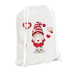 Τσάντα Σε Λευκό Χρώμα Με Λευκά Κορδόνια