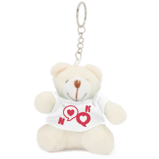 Αρκουδάκι – Μπρελόκ Με Λευκό Εκτυπώσιμο Μπλουζάκι Sublimation