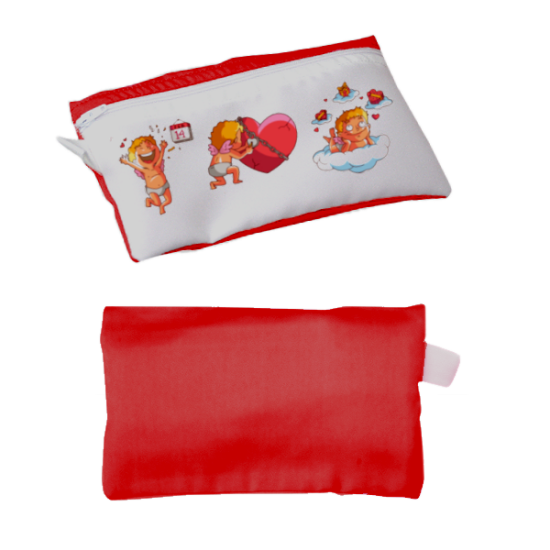 Υφασμάτινη Κασετίνα Sublimation, Σε Κόκκινο Χρώμα, Προσωποποιημένο Δώρο Για Το Σχολείο