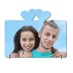 Κορνίζα Με Καρδούλες Από Mdf, Με Βάση, 20x15cm, Κατάλληλη Για Σχολικό Αναμνηστικό Με Εκτύπωση Sublimation