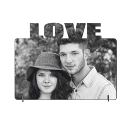 Κορνίζα “LOVE” Από Mdf, Με Βάση, 20x15cm, Κατάλληλη Για Σχολικό Αναμνηστικό Με Εκτύπωση Sublimation