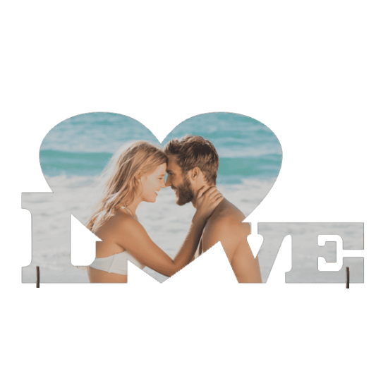 Κορνίζα “LOVE” Από Mdf, Με Βάση, 24x12cm, Κατάλληλη Για Εκτύπωση Sublimation