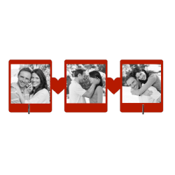 Κορνίζα Τριπλή Από Mdf, Με Βάση, 32x11cm, Κατάλληλη Για Εκτύπωση Sublimation